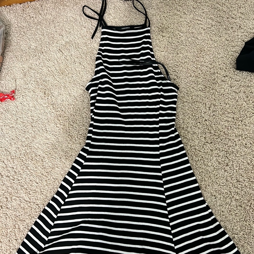 kids black and white dress medium from forever 21